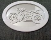 QUADRO OVAL ESPELHO MOTO