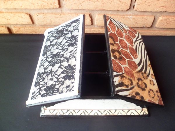 Porta Jóia Zebra Onça e Renda